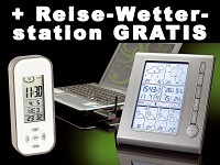 FreeTec Funk-USB-Wetterstation mit GRATIS Reise-Wetterstation