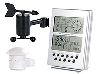 FreeTec Wetterstation mit Funk-Uhr u. -Sensoren für Temperatur u. Wind