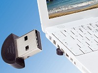 FreeTec Ultra-Mini Bluetooth-USB-Adapter, Klasse II, EDR+CSR, 10m